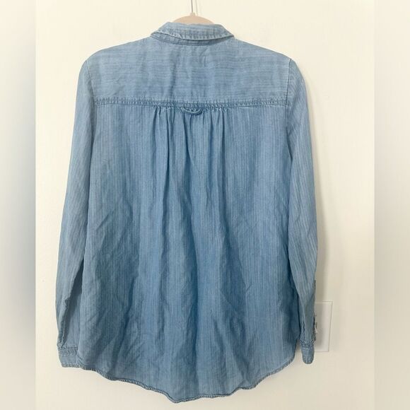 Pilcro Anthropologie Chambray Button Shirt S - Picture 3 of 4